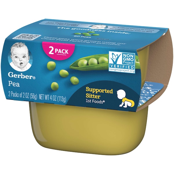 Gerber 1st Foods Pea Multi Pack 4 Oz. Tubs, PK8